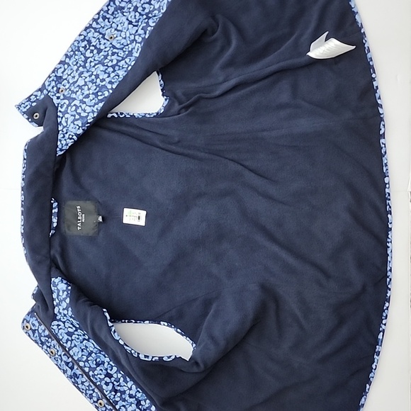 NWT Talbots Quilted Blue Abstract Leopard Diamond Print Vest Size Large Petites - Picture 7 of 16